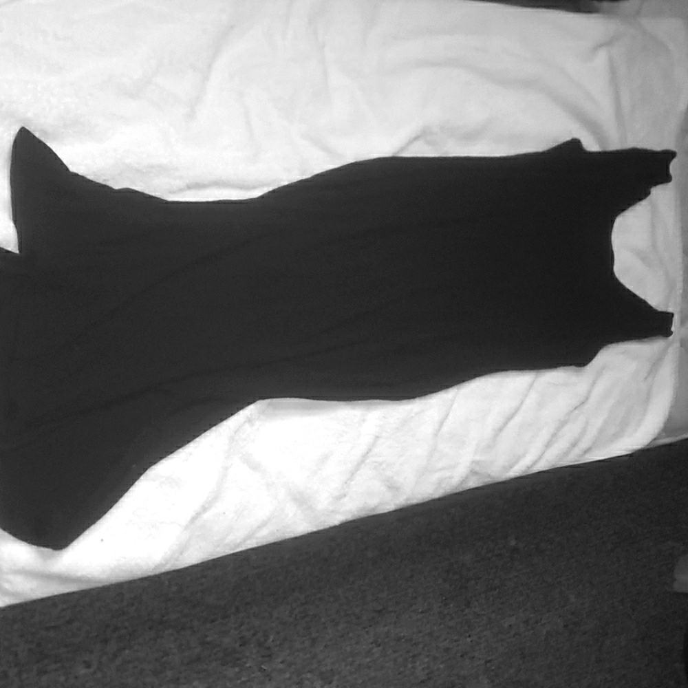 Black knitted feel sun dress